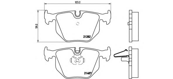 Pastillas traseras de freno Brembo P06020 precio, desde 35,89 EUR