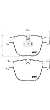 Pastillas traseras Brembo P06026