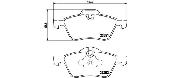 Pastillas de freno delanteras Brembo P06030