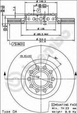09869011 Brembo Discos