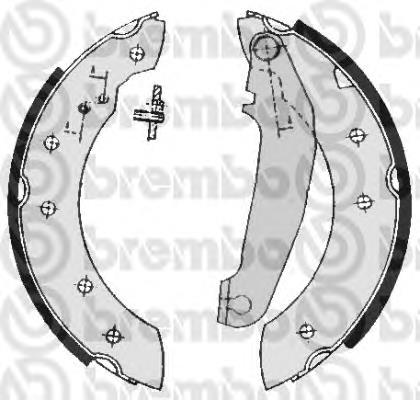 S 86 502 Brembo zapatas de frenos de tambor traseras