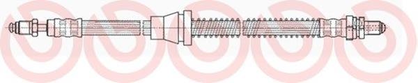 T24031 Brembo tubo flexible de frenos delantero izquierdo