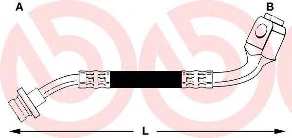 T24043 Brembo tubo flexible de frenos delantero izquierdo