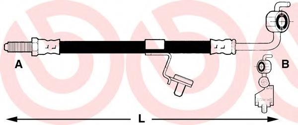 Tubo flexible de frenos delantero izquierdo T24103 Brembo