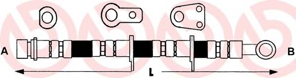 Tubo flexible de frenos delantero izquierdo T28002 Brembo