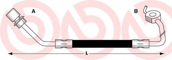Tubo flexible de frenos delantero izquierdo T24015 Brembo