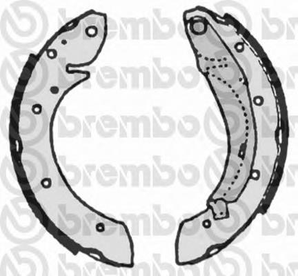 S 61 522 Brembo zapatas de frenos de tambor traseras