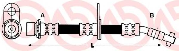 T83010 Brembo tubo flexible de frenos delantero derecho