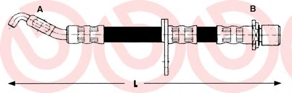 T83013 Brembo tubo flexible de frenos delantero izquierdo