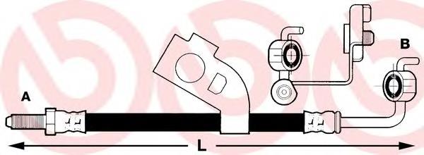 Latiguillo de freno delantero T85011 Brembo