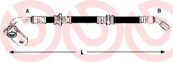 T79033 Brembo tubo flexible de frenos delantero izquierdo