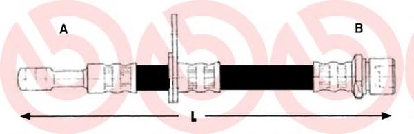 Tubo flexible de frenos delantero izquierdo T78028 Brembo