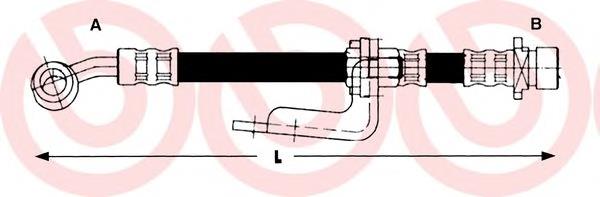 T28016 Brembo tubo flexible de frenos delantero izquierdo