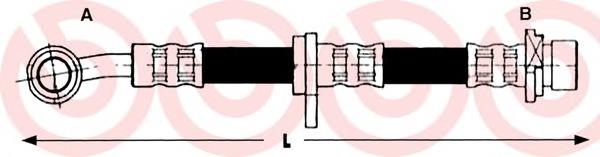 Tubo flexible de frenos delantero derecho T28063 Brembo