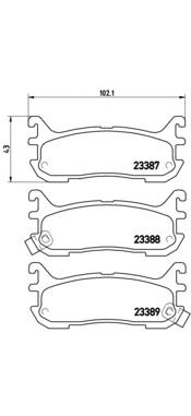 P49021 Brembo Pastillas freno traseras