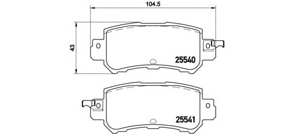 P49047 Brembo Pastillas freno traseras