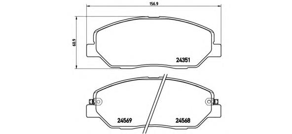 Pastillas de freno delanteras Brembo P30036