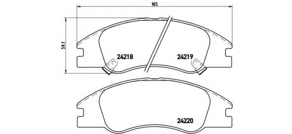 P30042 Brembo Pastillas delanteras