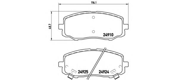 P 30 045 Brembo pastillas de freno delanteras