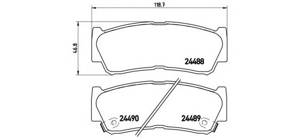 P30037 Brembo pastillas de freno traseras