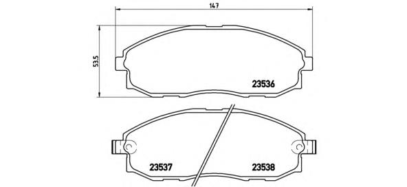 Comprar P30010 Brembo Pastillas delanteras de freno