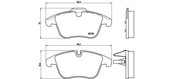 Comprar P36022 Brembo Pastillas delanteras de freno