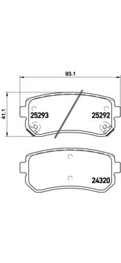 P30051 Brembo Pastillas freno traseras