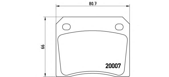 P36002 Brembo pastillas de freno traseras