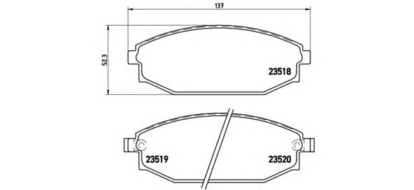 P 54 027 Brembo pastillas de freno delanteras