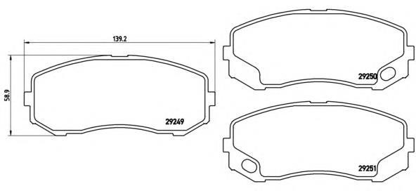 Pastillas de freno delanteras Brembo P54043