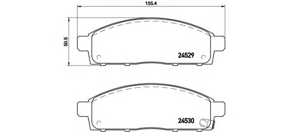 Pastillas de freno delanteras Brembo P54038