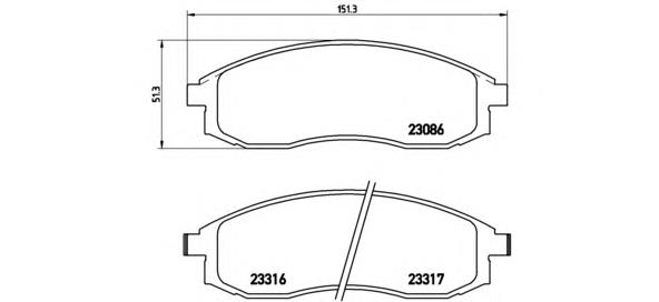 Pastillas de freno delanteras P54037 Brembo