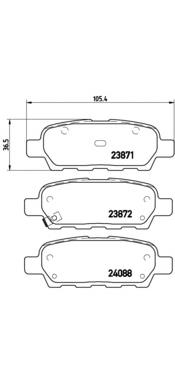 P56046 Brembo Pastillas freno traseras