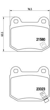 Pastillas traseras Brembo P56048