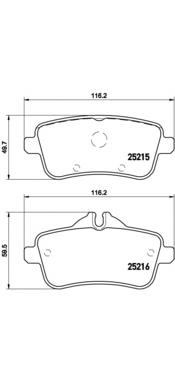 P50099 Brembo Pastillas freno traseras