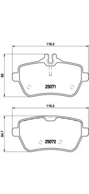 P50103 Brembo pastillas de freno traseras