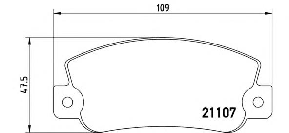 Pastillas traseras Brembo P23032