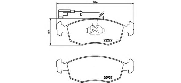 P23063 Brembo pastillas de freno delanteras