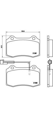 Pastillas de freno delanteras P23052 Brembo