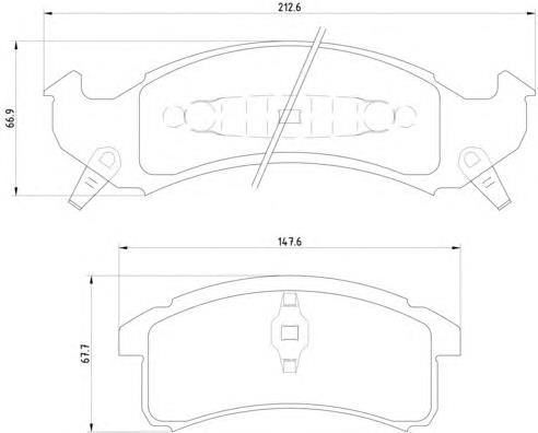 Pastillas de freno delanteras P09002 Brembo