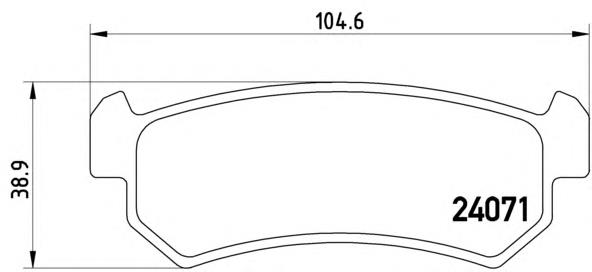 Pastillas traseras Brembo P10001