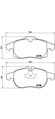 P10011 Brembo Pastillas delanteras