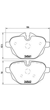 Pastillas de freno traseras P06064 Brembo
