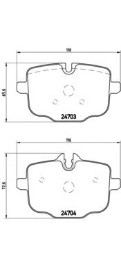 P06061 Brembo Pastillas freno traseras