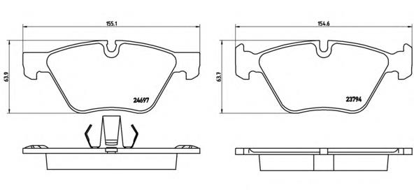Pastillas de freno delanteras Brembo P06060