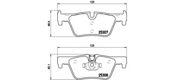 Pastillas de freno traseras P06071 Brembo