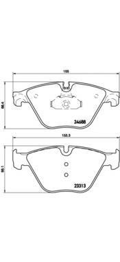 Pastillas de freno delanteras Brembo P06074