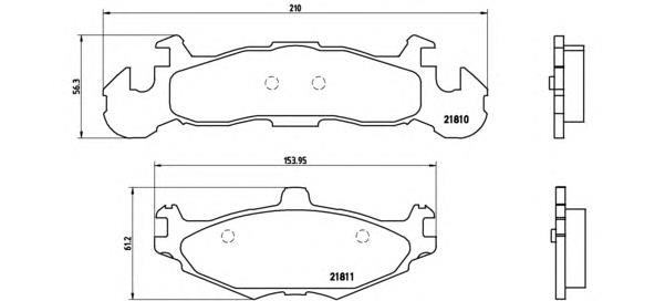 Pastillas de freno delanteras P11001 Brembo