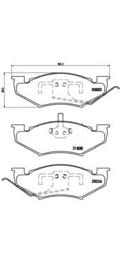 P11005 Brembo pastillas de freno traseras