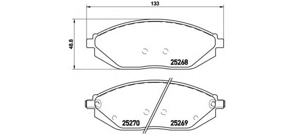 Pastillas de freno P10054 Brembo